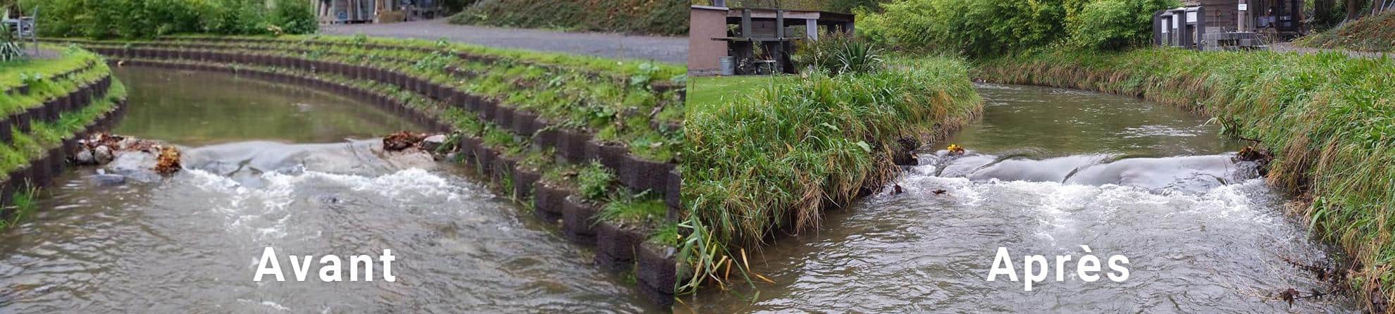  Consolidation des berges d’une rivière - Structure végétalisable